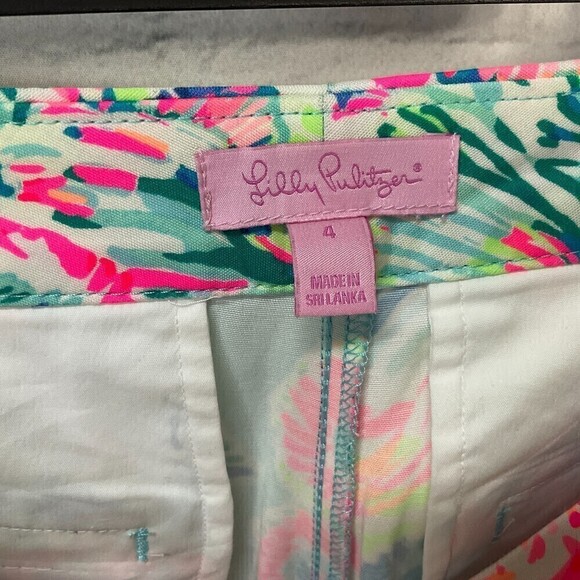 Lilly Pulitzer Womens Pants Size 4 Serene Blue Gypsea Floral Alina Slim N - Picture 10 of 12